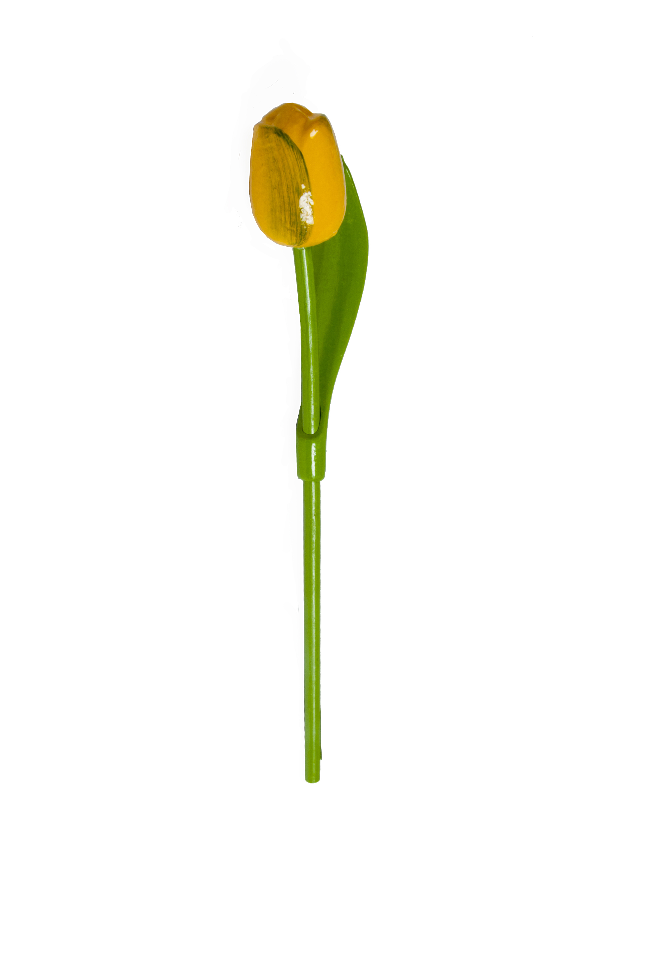huelle2 Tulpe aus Holz gelb grün 04