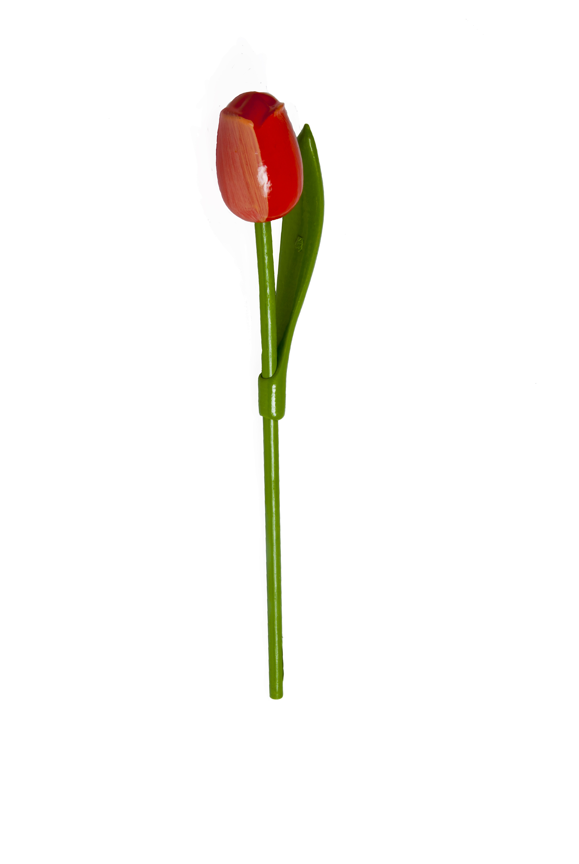 Impfausweis_huelle Tulpe aus Holz orange weiß 08
